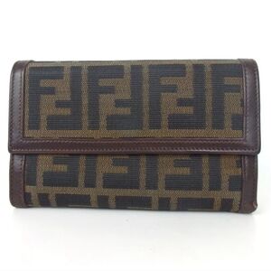 Authentic FENDI  Tri-fold wallet leather